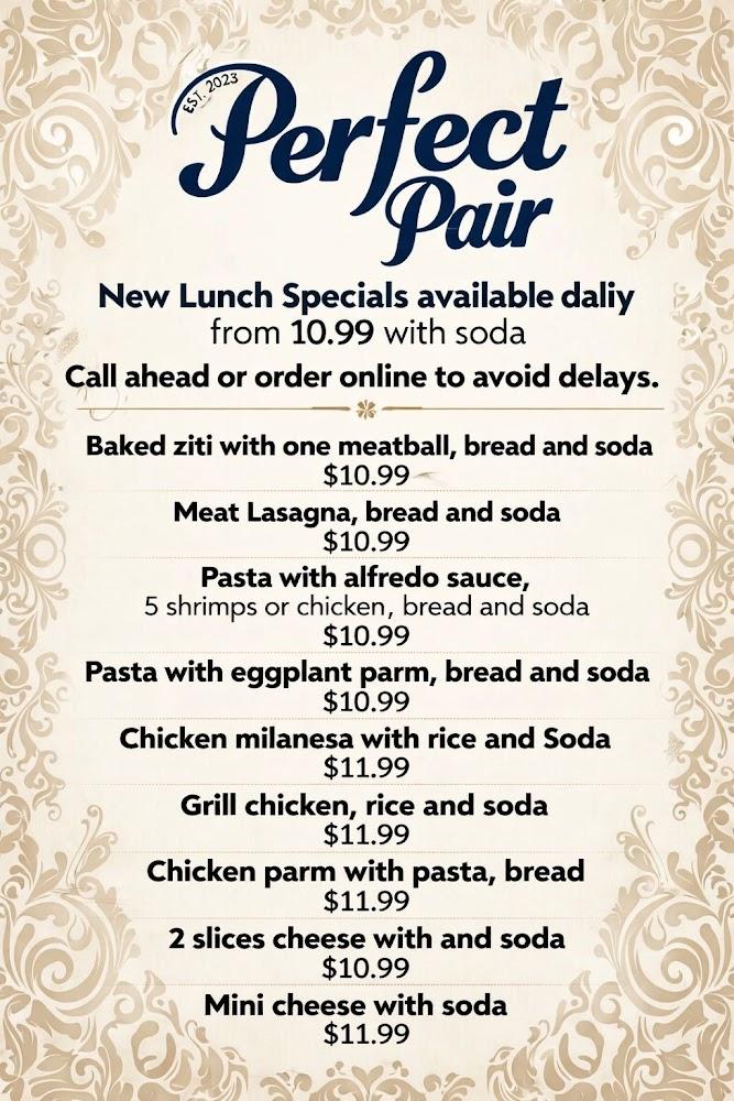 The perfect pair pizza and coffee Menu image 1